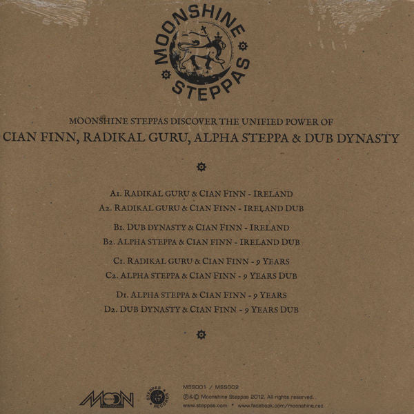Various : Moonshine Steppas Discover The Unified Power Of Cian Finn, Radikal Guru, Alpha Steppa & Dub Dynasty (2x12")