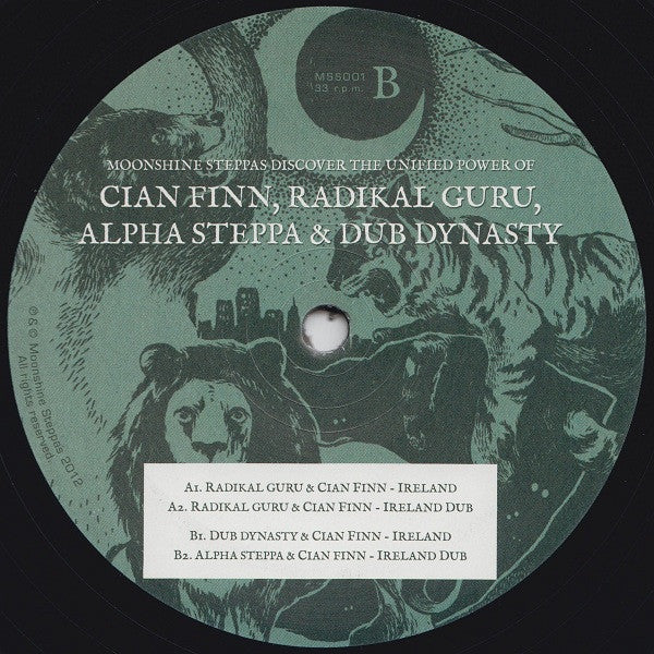Various : Moonshine Steppas Discover The Unified Power Of Cian Finn, Radikal Guru, Alpha Steppa & Dub Dynasty (2x12")