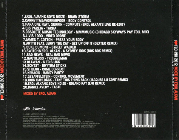 Erol Alkan : I Love Techno 2012 (CD, Mixed)