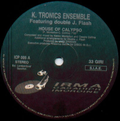 Key Tronics Ensemble Featuring Double J. Flash : House Of Calypso (12")