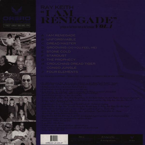 Ray Keith : I Am Renegade (5x12", Album)