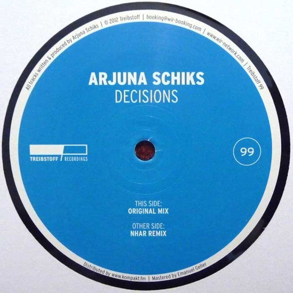 Arjuna Schiks : Decisions (12")