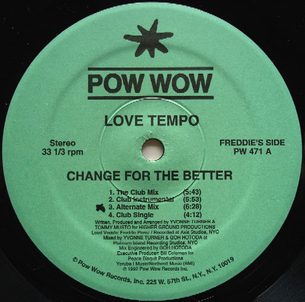 Love Tempo : Change For The Better (12")