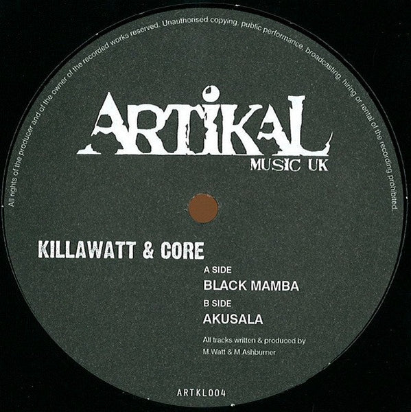 Killawatt (2) & Core (13) : Black Mamba (12", Ltd, RP)