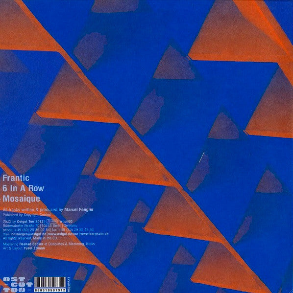 Marcel Fengler : Frantic EP (12", EP)