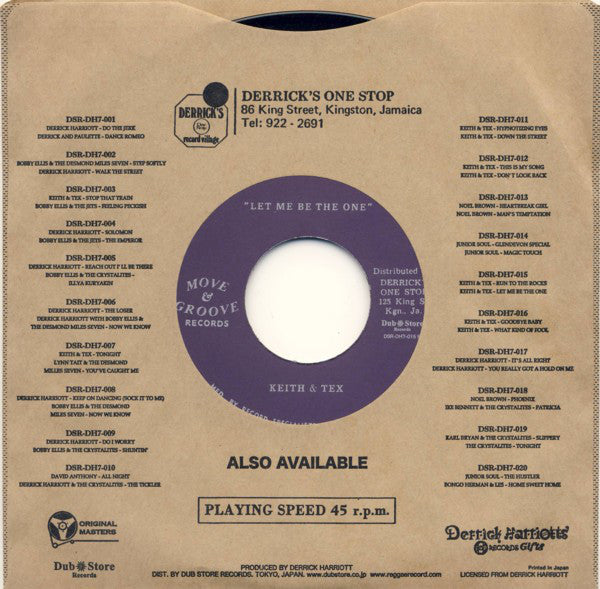 Keith & Tex : Run To The Rocks / Let Me Be The One (7", Single, RE)