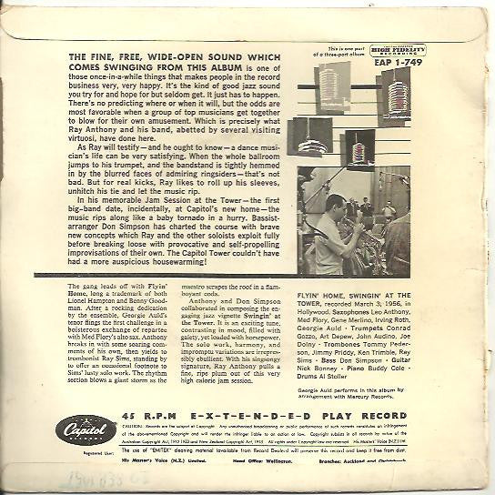 Ray Anthony : Jam Session At The Tower, Part 1 (7", EP)