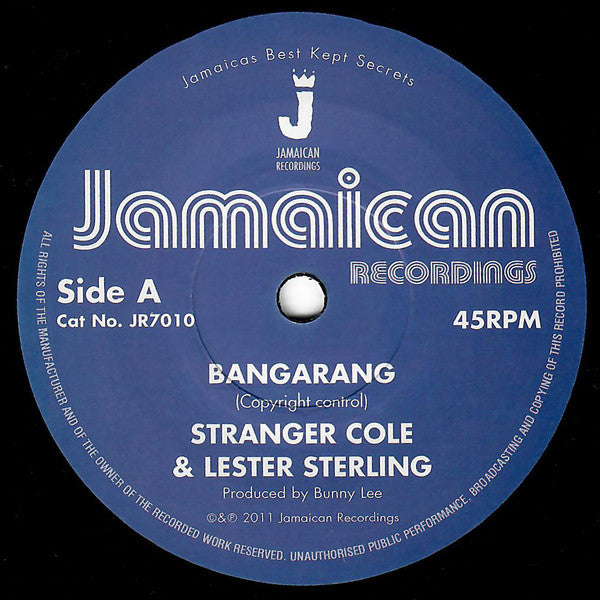 Stranger Cole & Lester Sterling : Bangarang (7")