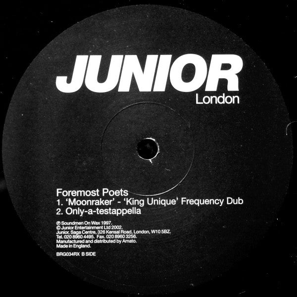 Foremost Poets : Moonraker (King Unique Remixes) (12")