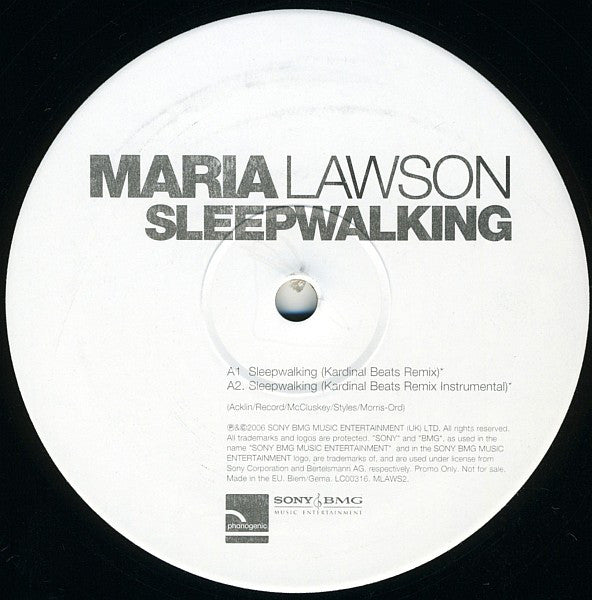 Maria Lawson : Sleepwalking (12", Promo)