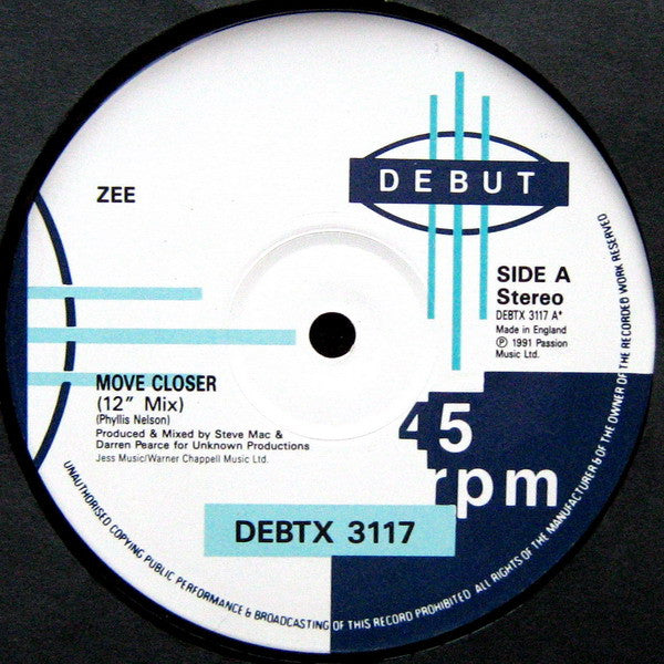 Zee Cowling : Move Closer (12")