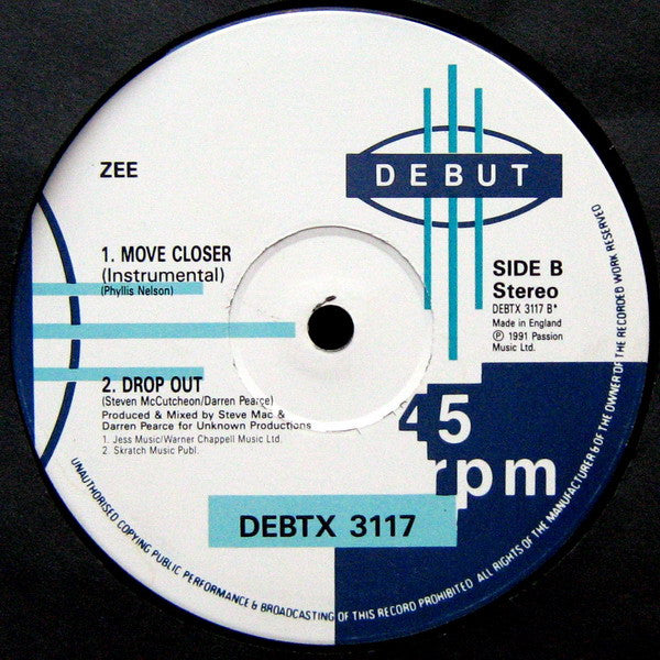 Zee Cowling : Move Closer (12")