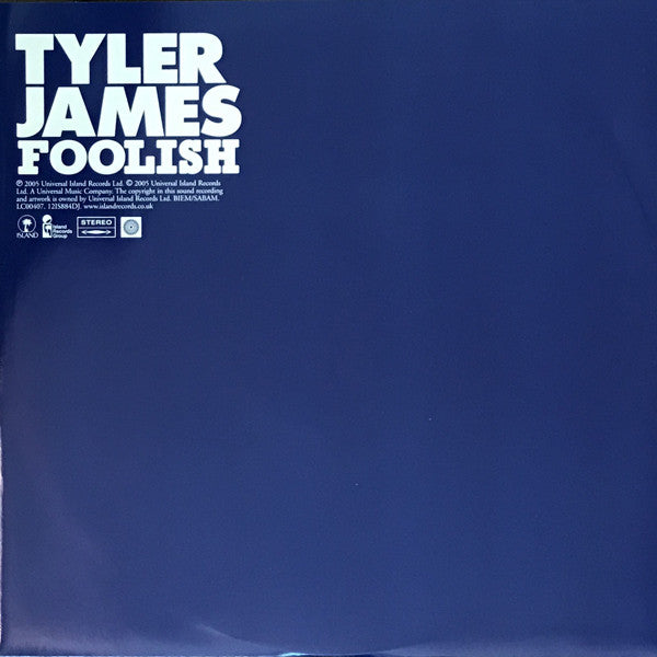 Tyler James : Foolish (Bimbo Jones Remixes) (12", Promo)