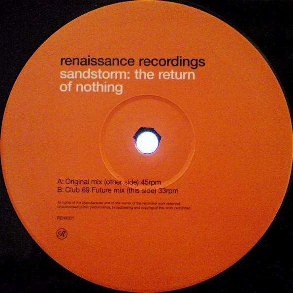 Sandstorm : The Return Of Nothing (12", Single)