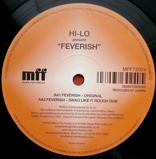 Hi-Lo : Feverish (12")