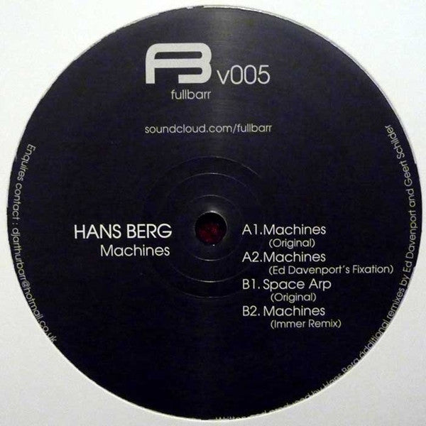 Hans Berg : Machines (12")