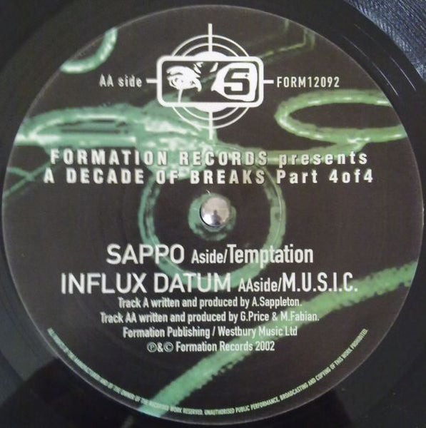 DJ Sappo / Influx Datum : A Decade Of Breaks Part 4 (12")
