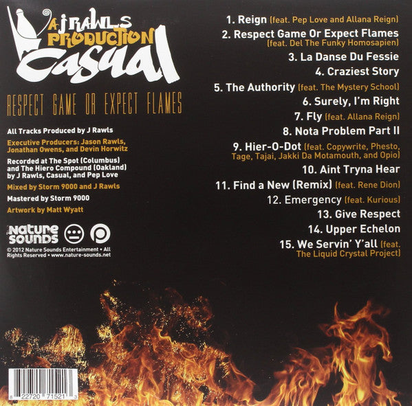 Casual x J. Rawls : Respect Game Or Expect Flames (2xLP, Album)