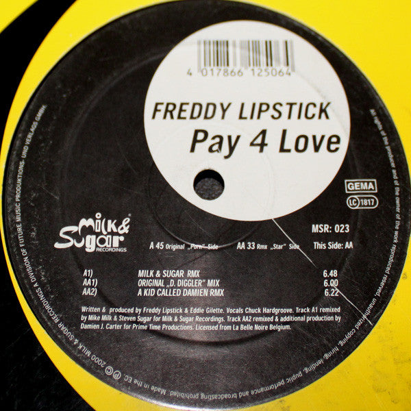 Freddy Lipstick : Pay 4 Love (12")