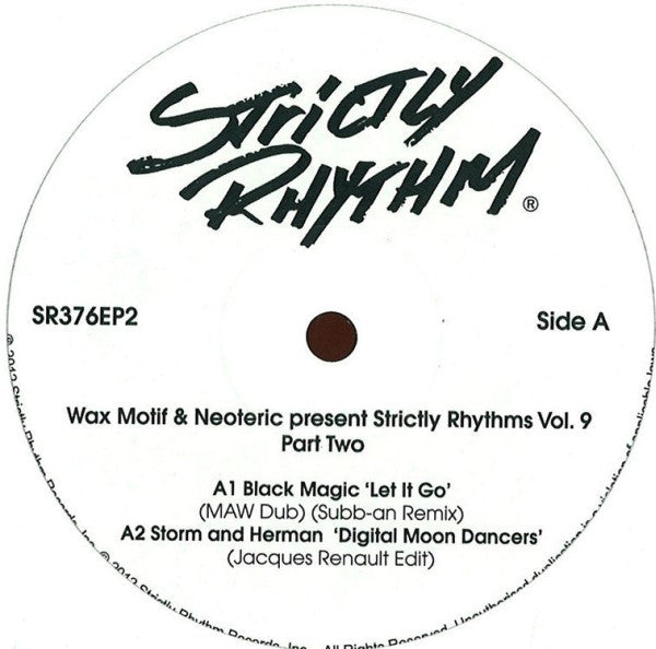 Wax Motif & Neoteric : Strictly Rhythms Vol. 9 (Part Two) (12", EP)