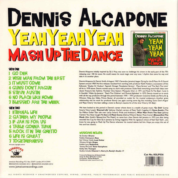 Dennis Alcapone : Yeah Yeah Yeah Mash Up The Dance (LP, Comp)