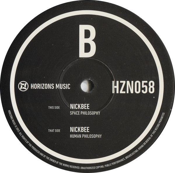 NickBee : Human Philosophy / Space Philosophy (12")