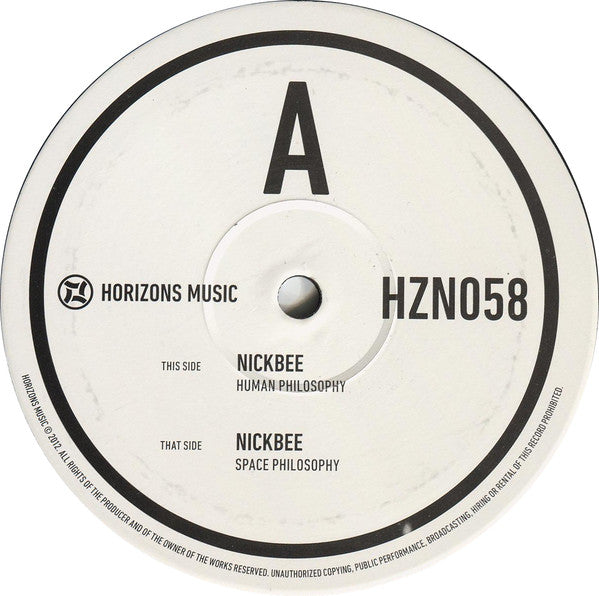 NickBee : Human Philosophy / Space Philosophy (12")