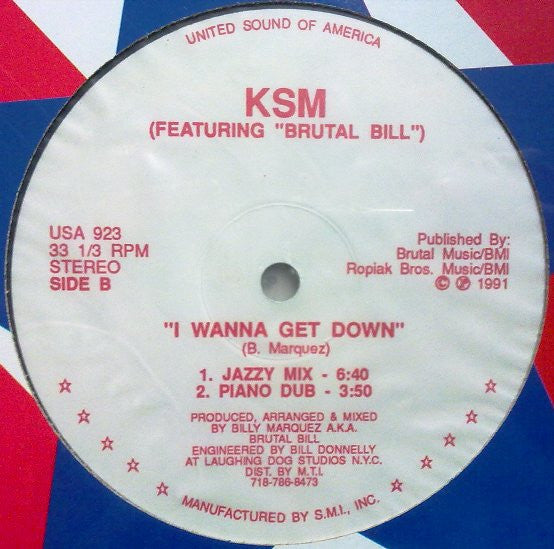 KSM (2) : I Wanna Get Down (12")