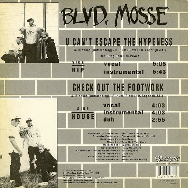 Blvd. Mosse : U Can't Escape The Hypeness (12")