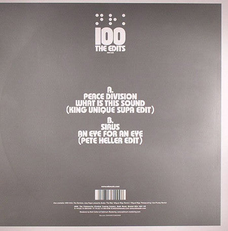 Peace Division / Sirus : NRK 100 (The Edits) (12")