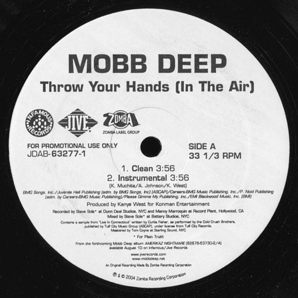 Mobb Deep : Throw Your Hands (In The Air) (12", Promo)