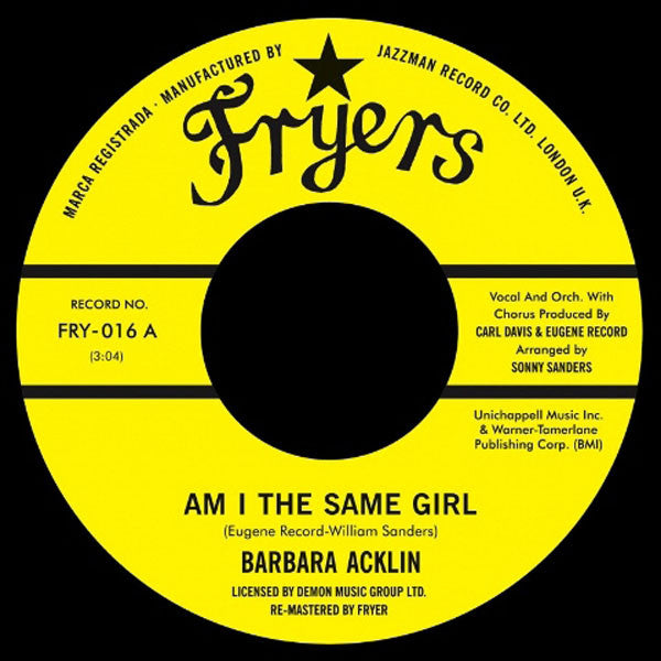 Barbara Acklin : Am I The Same Girl / Love Makes A Woman (7")