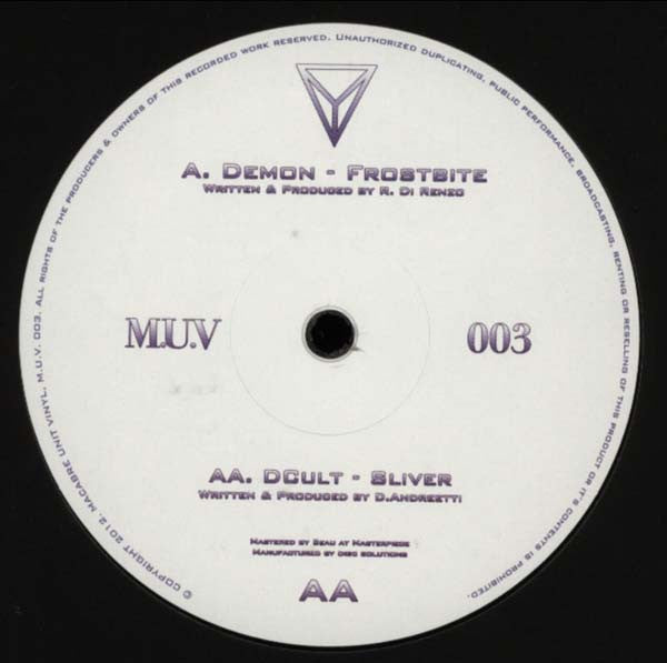 R.Demon / DCult : Frostbite / Sliver (12")