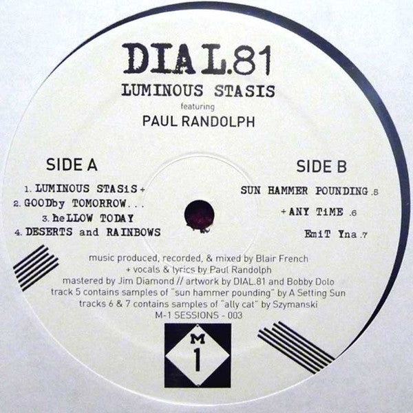 Dial 81 featuring Paul Randolph : Luminous Stasis (12")