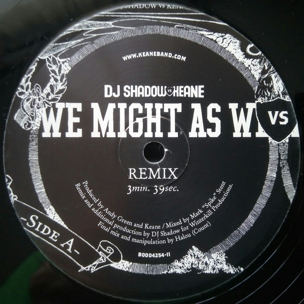 DJ Shadow vs. Keane : We Might As Well Be Strangers (10", Single)