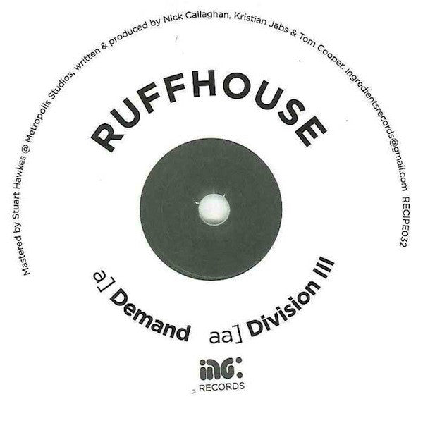 Ruffhouse (3) : Demand / Division III (12", Whi)