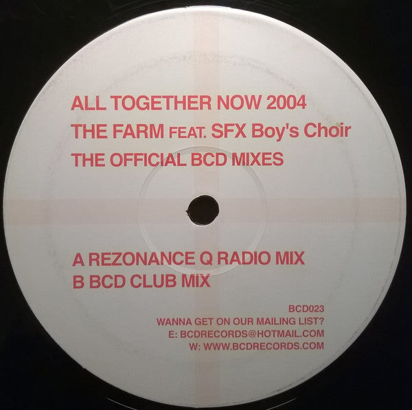 The Farm Featuring S.F.X. Boys' Choir, Liverpool : All Together Now 2004 (12")