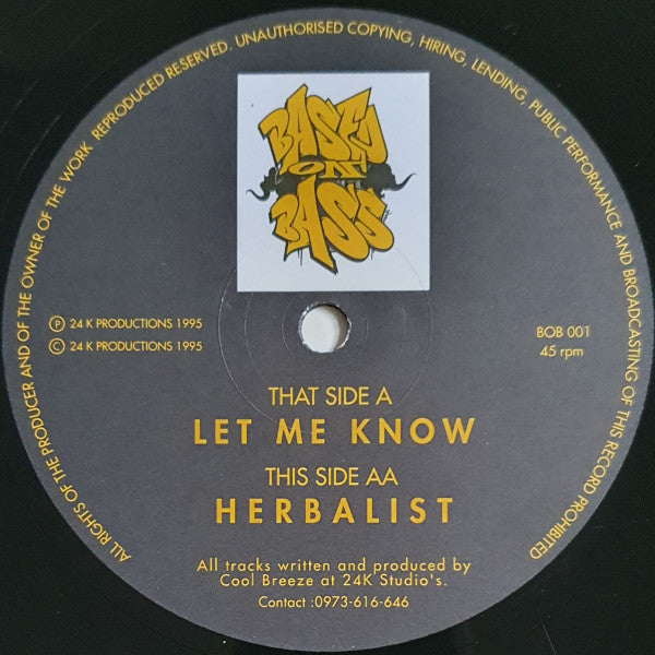 Cool Breeze (3) : Let Me Know / Herbalist (12")