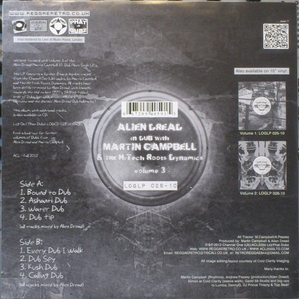 Alien Dread In Dub With Martin Campbell & Hi Tech Roots Dynamics : Volume 3 (10", EP, Cle)