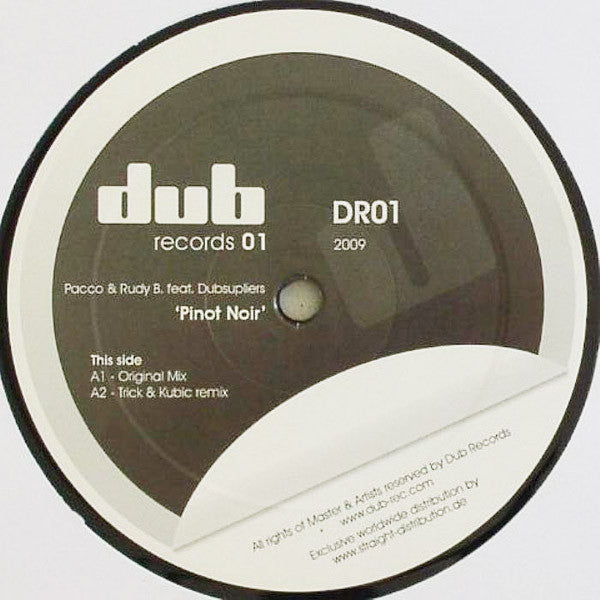 Pacco & Rudy B Feat. Dubsupliers : Pinot Noir (12")