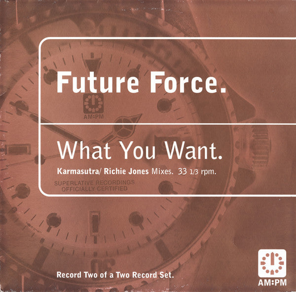 Future Force : What You Want (Karmasutra / Richie Jones Mixes) (12", Two)