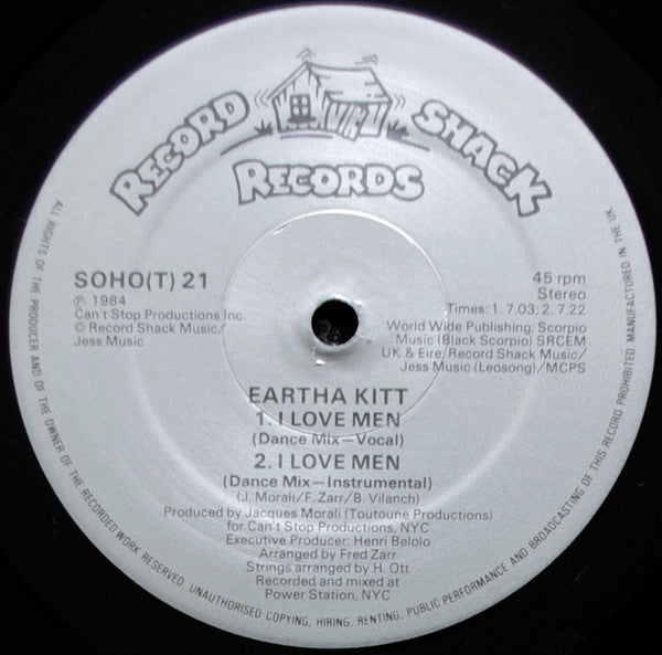 Eartha Kitt : I Love Men (12")