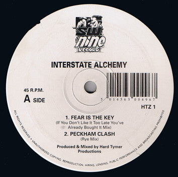 Interstate Alchemy : Fear Is The Key (12")
