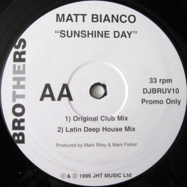 Matt Bianco : Sunshine Day (12", Promo)