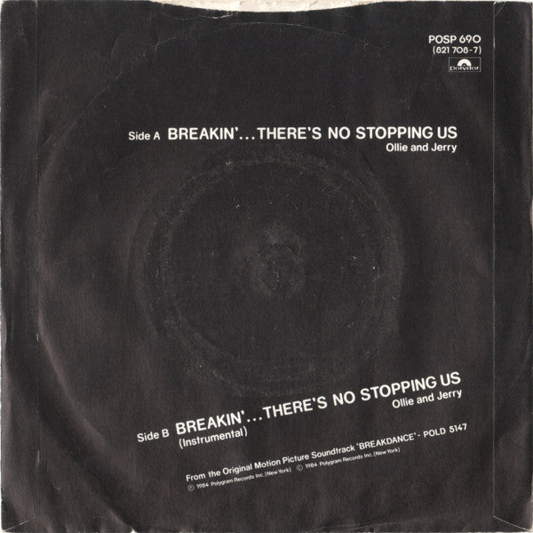Ollie And Jerry : Breakin'...There's No Stopping Us (7", Single)