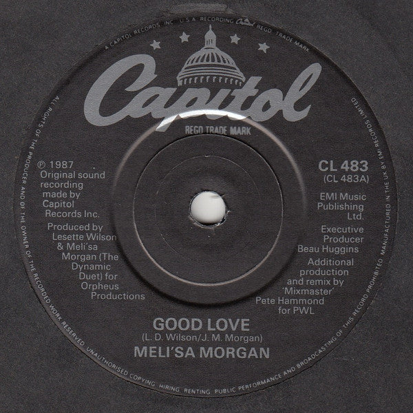 Meli'sa Morgan : Good Love (7", Single)