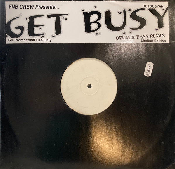 Sean Paul : Get Busy (D&B Remix) (12", S/Sided, Promo, Unofficial, W/Lbl)