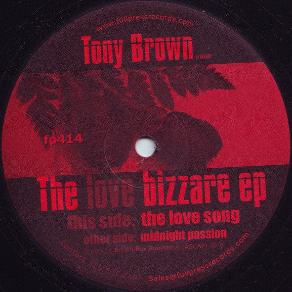 Tony Brown : The Love Bizzare EP (12", EP)