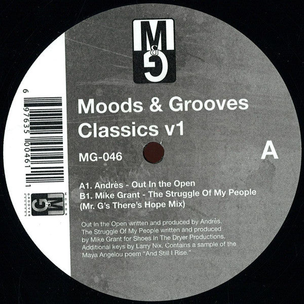 Andrés / Mike Grant : Moods & Grooves Classics v1 (12")