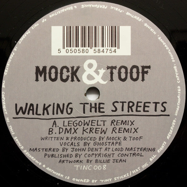 Mock & Toof : Walking The Streets Remix (12")